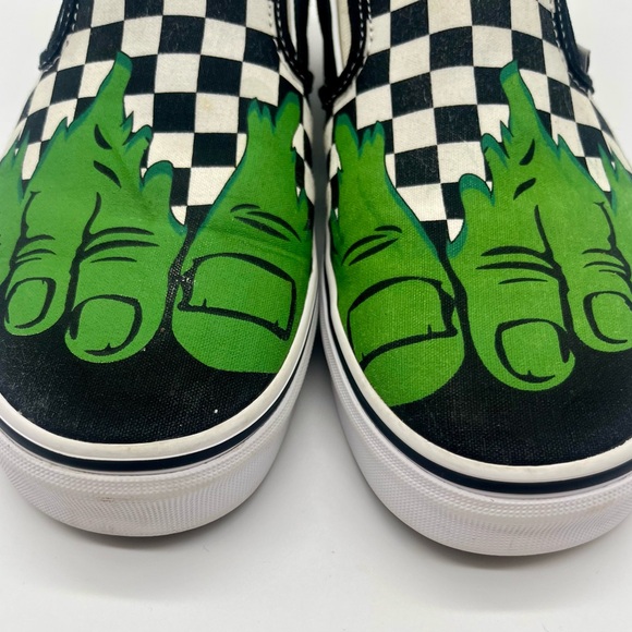 Marvel Incredible Hulk Checkerboard Slip-On Vans - Picture 3 of 6